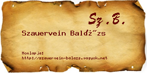 Szauervein Balázs névjegykártya