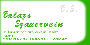balazs szauervein business card