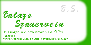 balazs szauervein business card